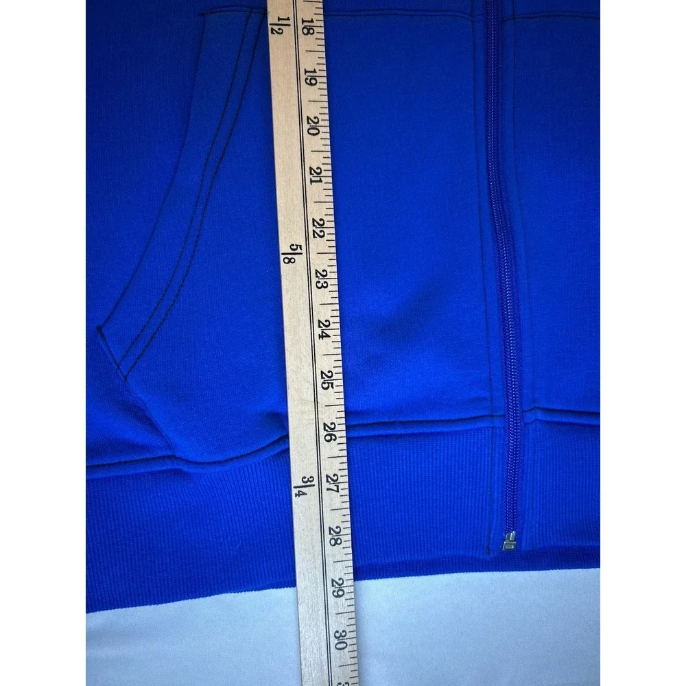 True Religion Men Y2K Surf The Web Contrast TR Zip Hoodie Blue Large Urban NWT